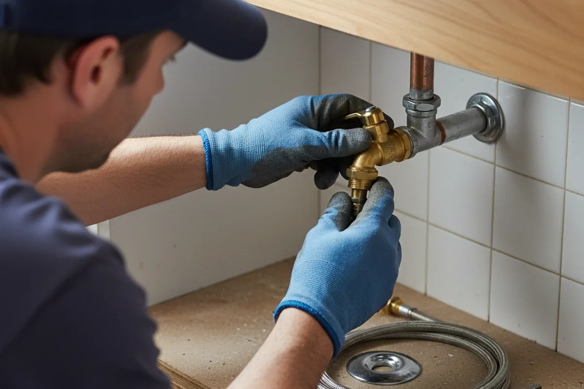 Shutoff valve and fitting work during Repiping in Wirtz